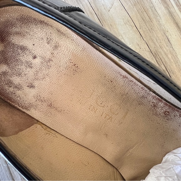 Gucci block heel horsebit loafers rubber sole vintage 90s moccasino nero 7 - Picture 7 of 16